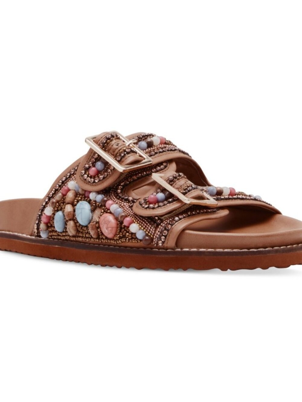 Steve Madden Cabo Multi Beaded Embellished Sandals Women’s Size 8 Slides - Picture 13 of 14